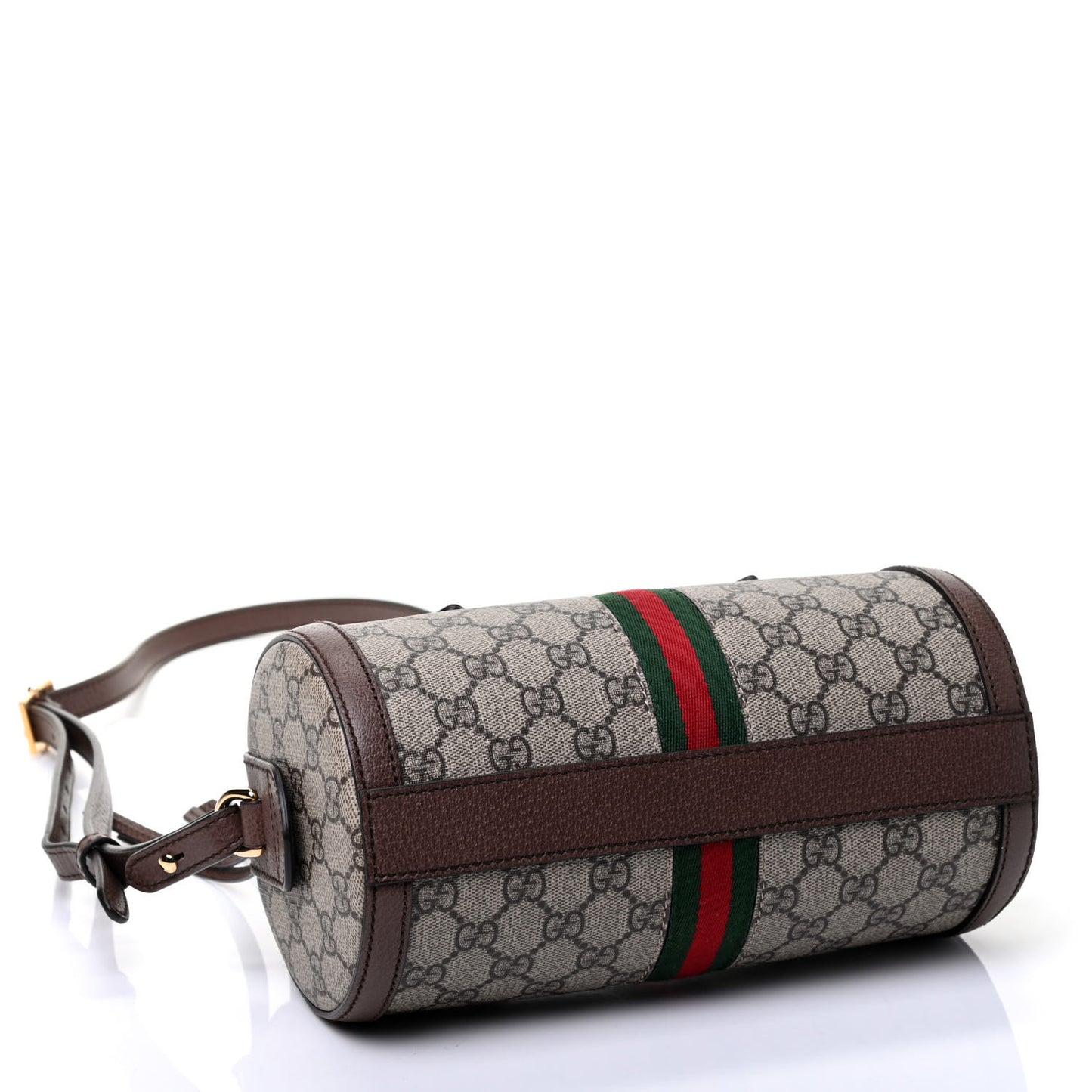 GG Supreme Monogram Web Small Ophidia Boston Bag Beige New Acero