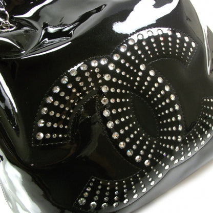 Chanel Patent Diamante Signature Tote Black 5 of 9