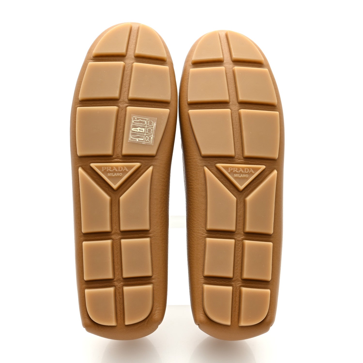 Prada Cervo Triangle Driving Loafer 37.5 Naturale 5 of 7