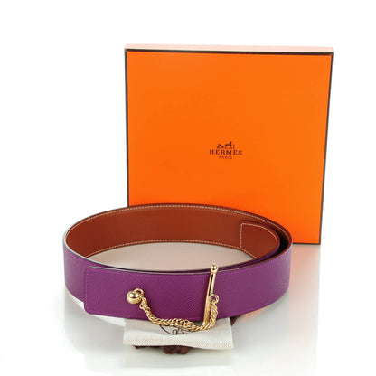 Hermes Epsom Chamonix 42mm Mallions Belt 75 Anemone 6 of 7
