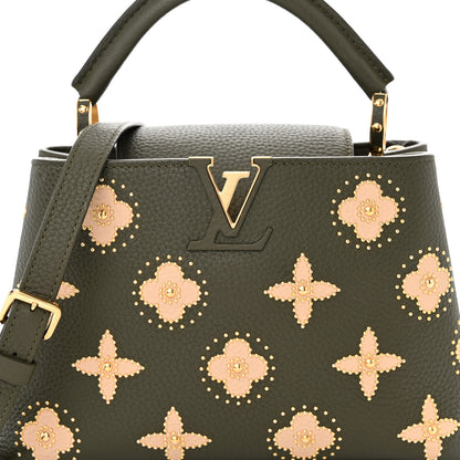 Louis Vuitton Taurillon Flowers Capucines BB Khaki 7 of 9