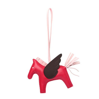 Hermes Milo Lambskin Grigri Rodeo Pegase Horse Bag Charm MM Framboise Rose Sakura Rouge Sellier 1 of 4