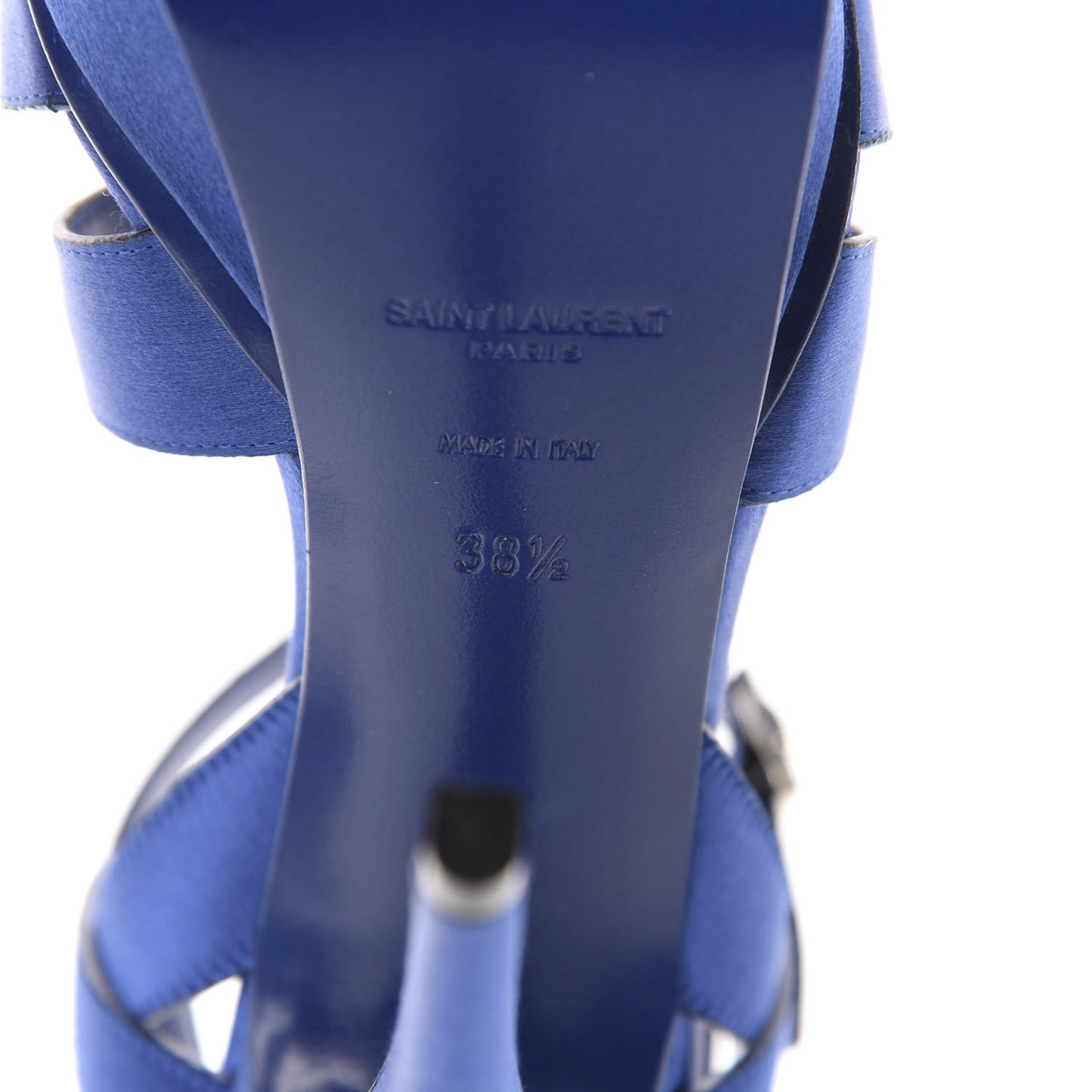 Satin Tribute 105 Platform Sandals 38.5 Blue