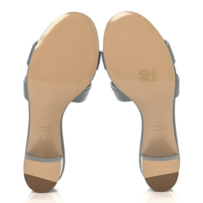 Hermes Epsom Oasis Sandals 35 Gris Antarctique 6 of 10