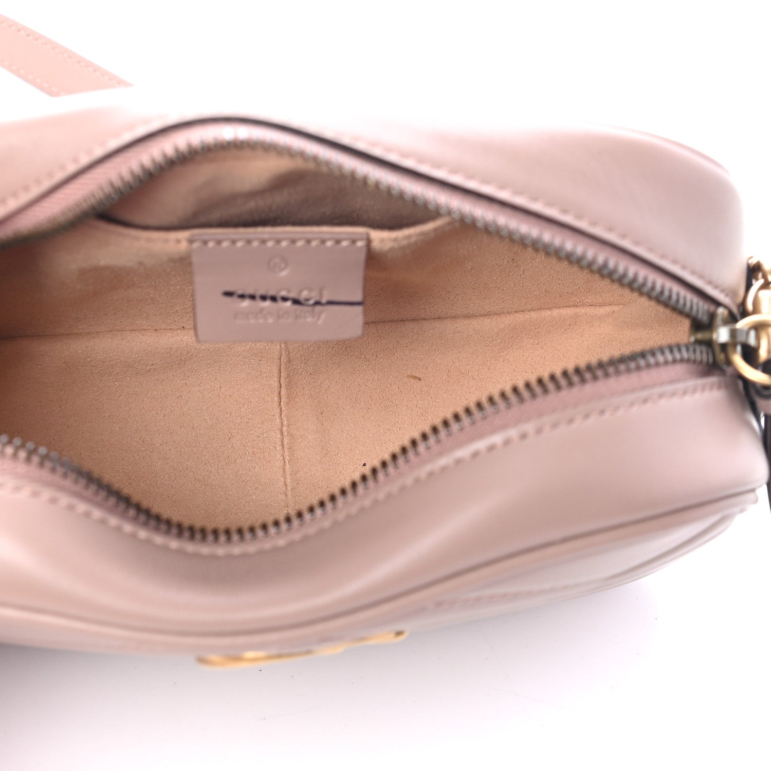 Gucci Calfskin Matelasse Mini GG Marmont Chain Shoulder Bag Porcelain Rose 4 of 5