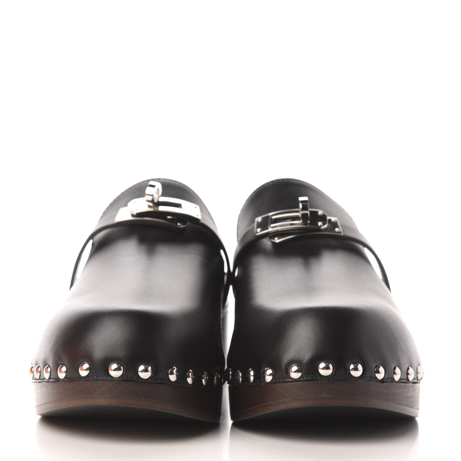 Hermes Calfskin Carlotta Mules 40 Black 2 of 8