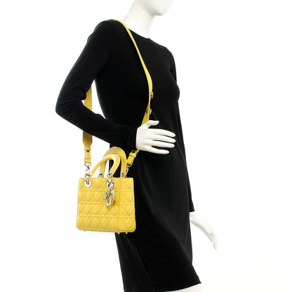 Christian Dior Lambskin Cannage Small My Lady Dior Mimosa Yellow 2 of 12