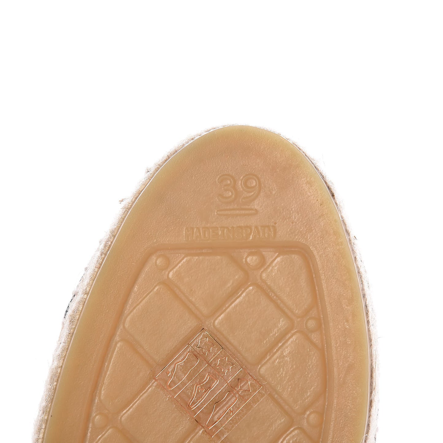 Lambskin CC Espadrilles 39 Beige Black