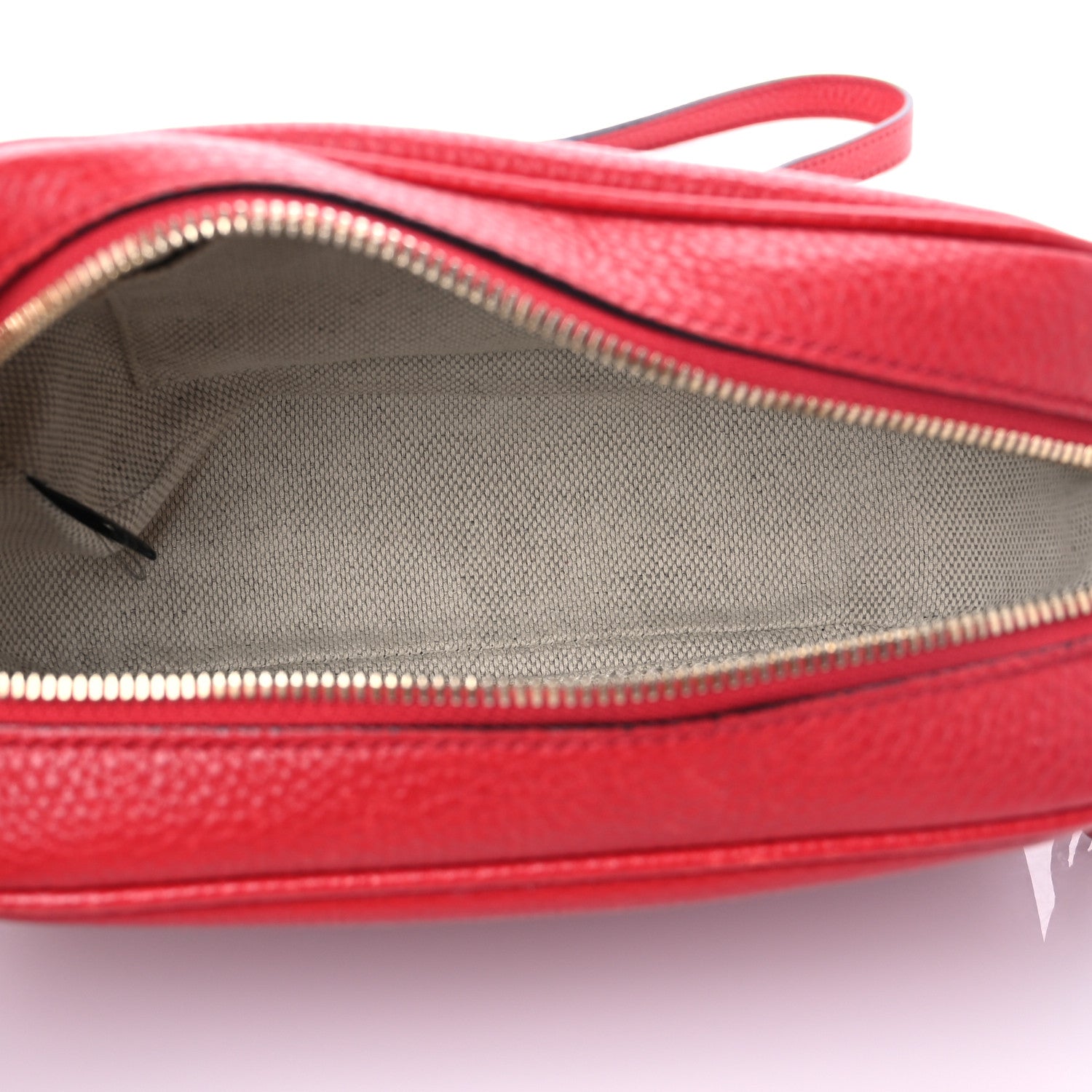 Gucci Pebbled Calfskin Small Soho Disco Bag Tabasco Red 5 of 7