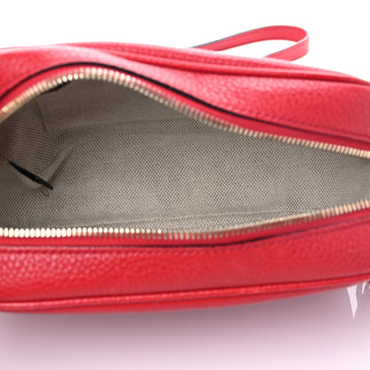 Gucci Pebbled Calfskin Small Soho Disco Bag Tabasco Red 5 of 7