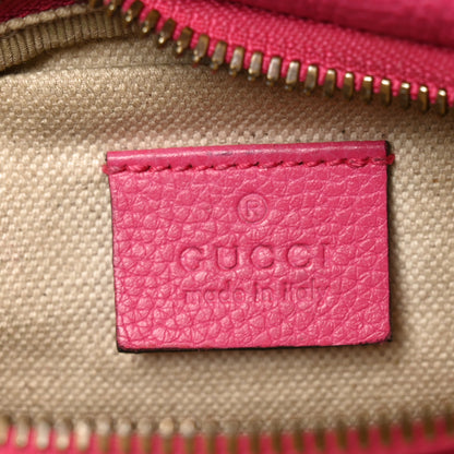 Gucci Grained Calfskin Small Logo Belt Bag Box Pink Green 5 of 10