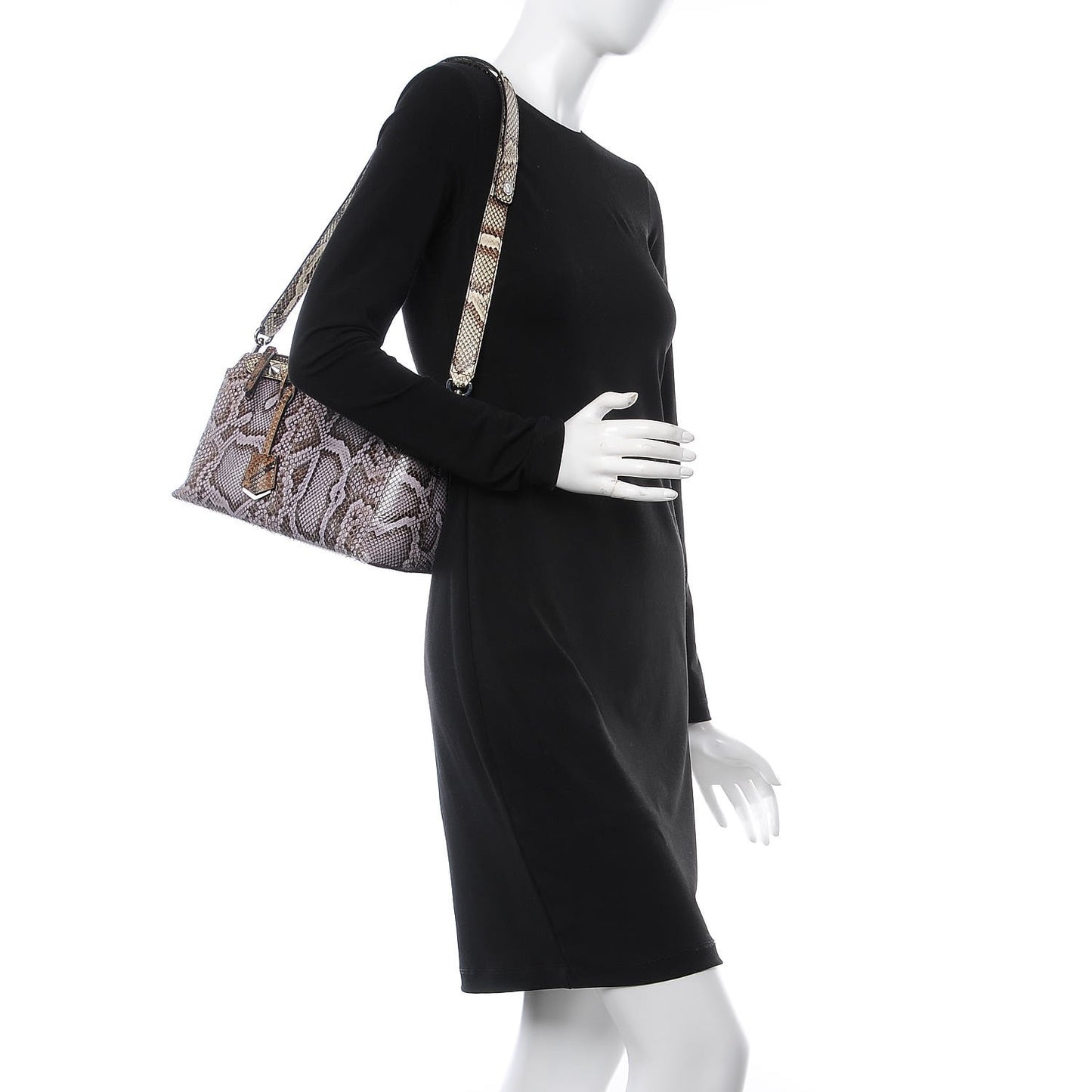 Shiny Snakeskin Bi-Color Medium By The Way Boston Bag Cassis Multicolor