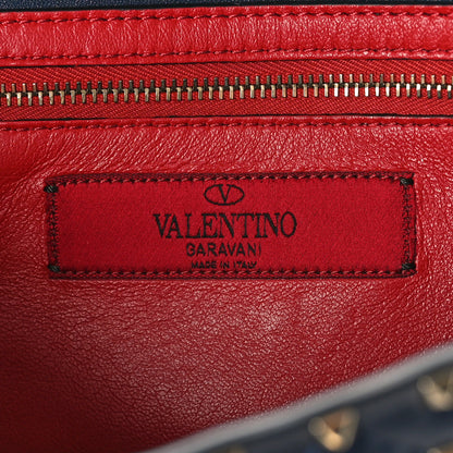 Valentino Garavani Nappa Rockstud Spike Wallet On Chain Marine 6 of 10