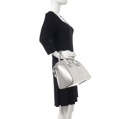 Givenchy Metallic Sugar Goatskin Small Antigona Silver 2 of 12