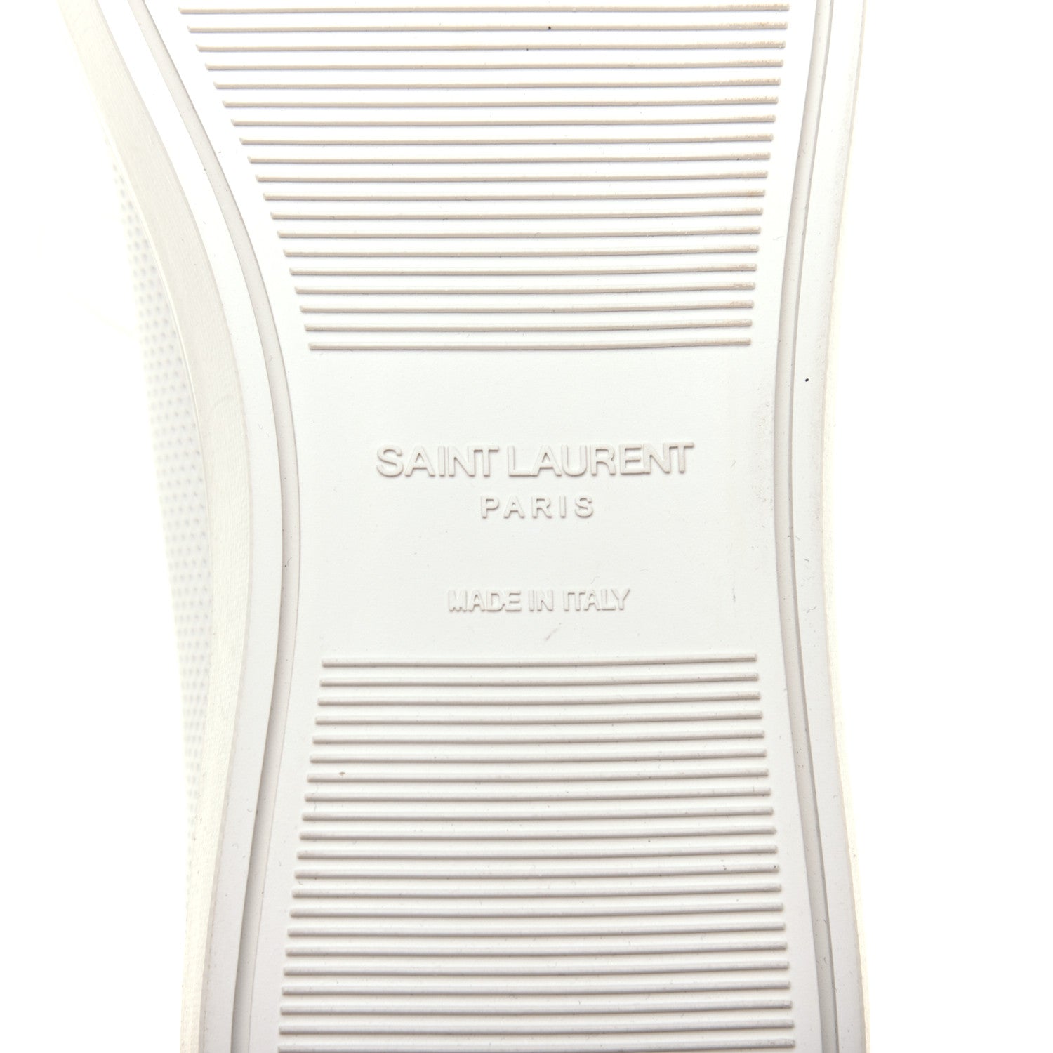 Saint Laurent Perforated Calfskin Glitter Andy Low Top Sneakers 38.5 White Silver 6 of 8