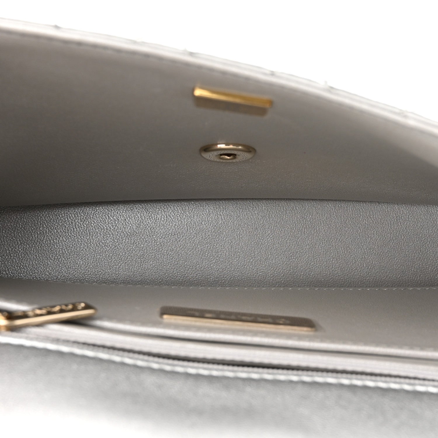 Chanel Mirror Calfskin Metallic Calfskin Medium Hollywood Boulevard Flap With Star Coin Purse Silvery 5 of 10