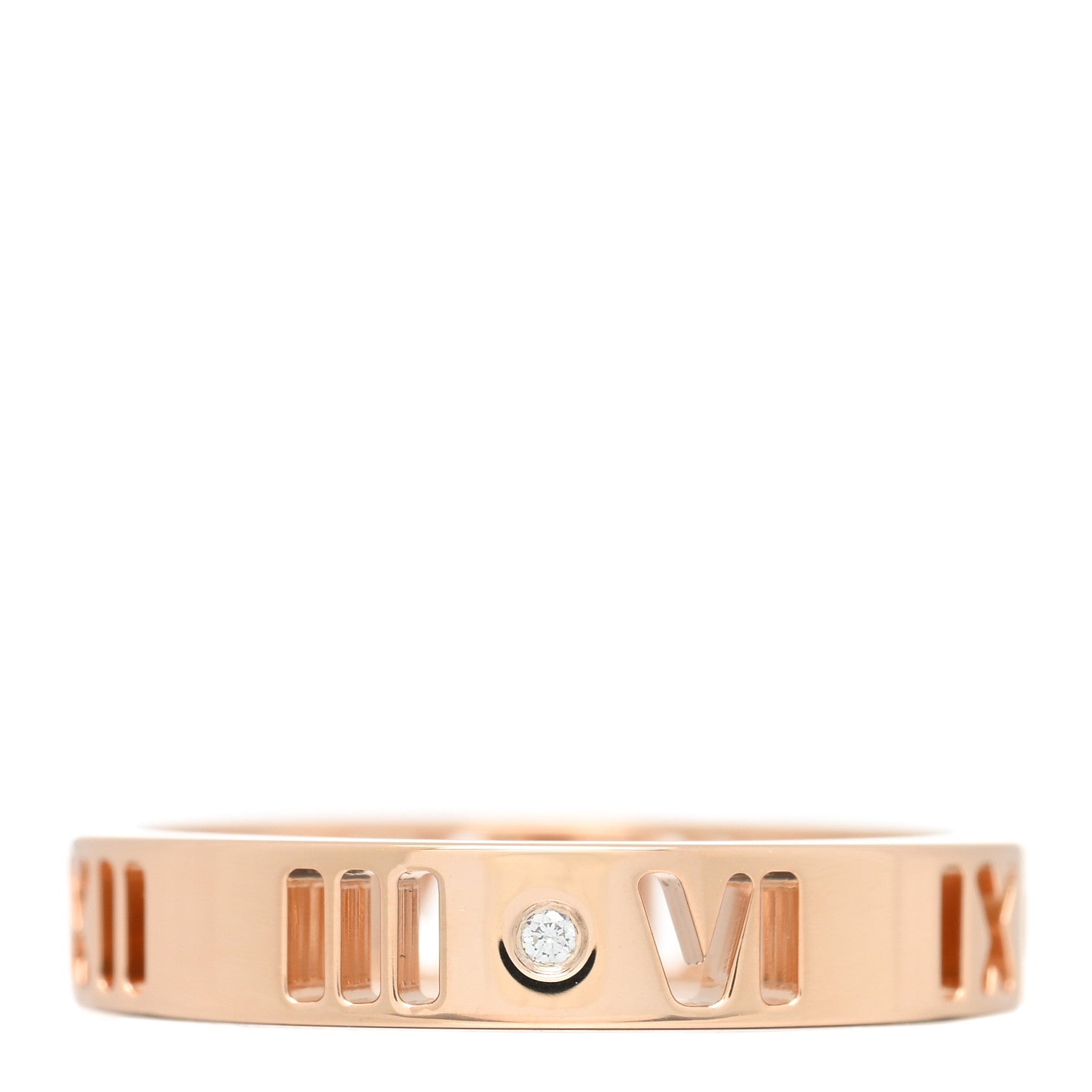 Tiffany 18K Rose Gold Diamond Atlas Pierced Ring 50 5.25 3 of 4