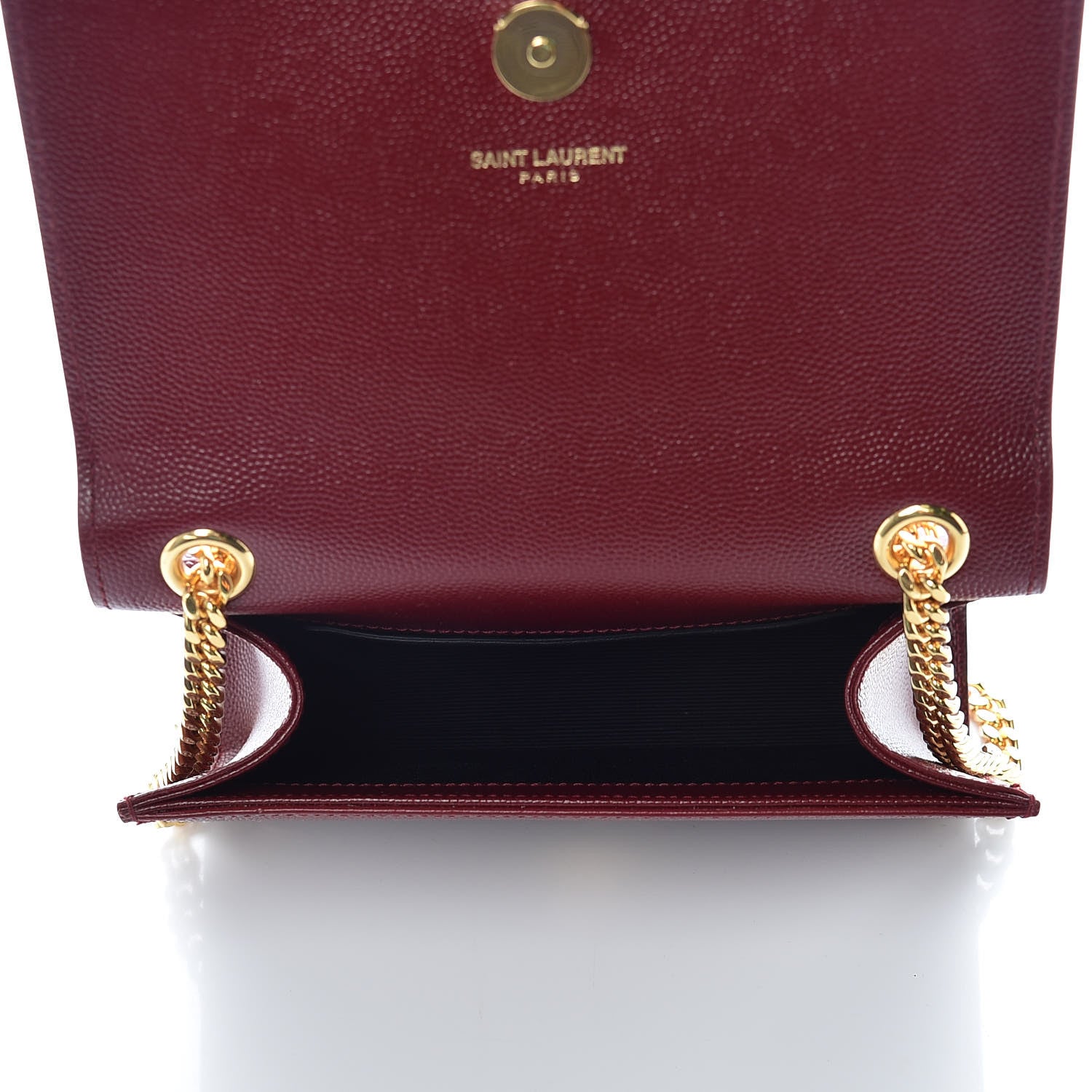 Saint Laurent Grain De Poudre Small Monogram Kate Satchel Oxblood 5 of 8