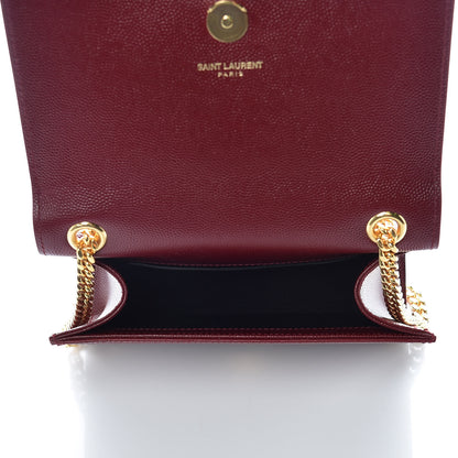Saint Laurent Grain De Poudre Small Monogram Kate Satchel Oxblood 5 of 8