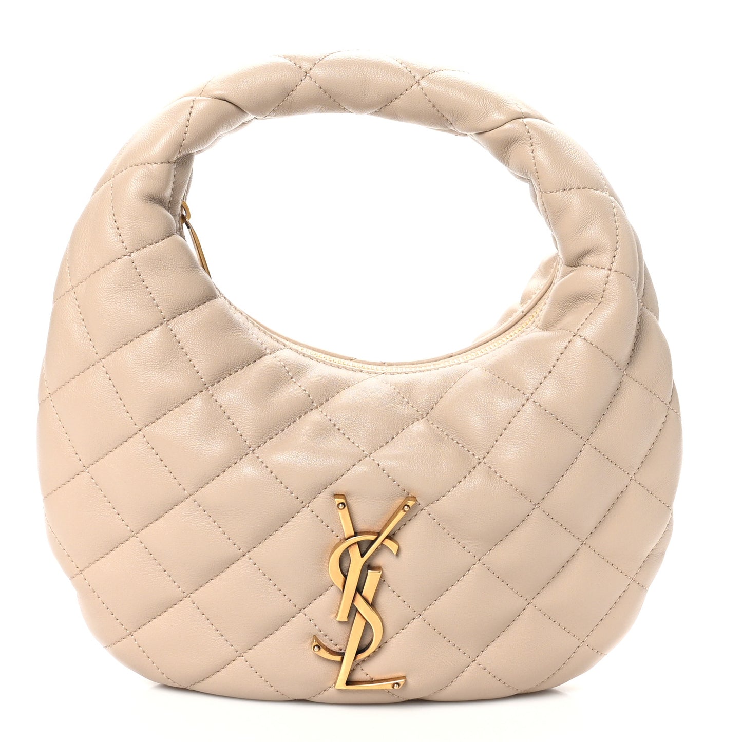 Lambskin Quilted Icarino Bag Dark Beige