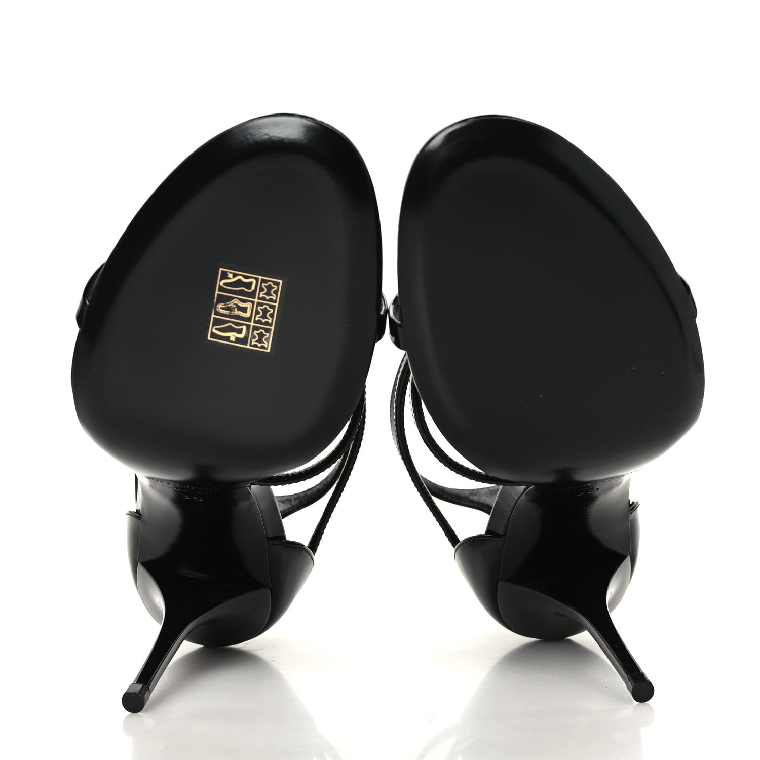 Saint Laurent Patent Cassandra 100 Sandals 38 Black 5 of 7