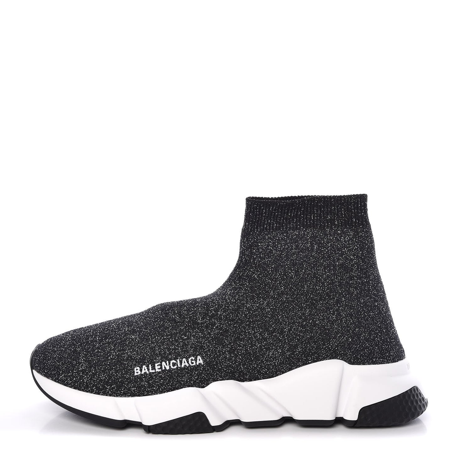 Knit Metal Womens Speed Sneakers 41 Black Gold