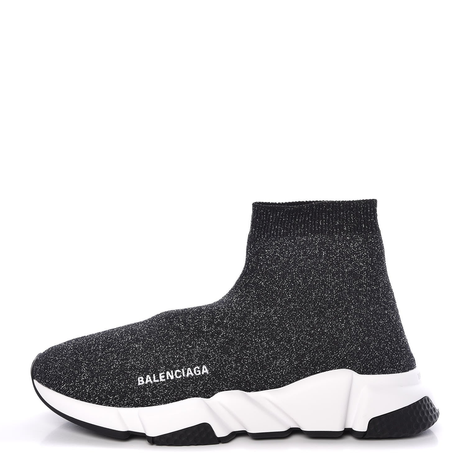 Balenciaga Knit Metal Womens Speed Sneakers 41 Black Gold 1 of 7