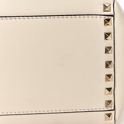 Valentino Garavani Vitello Rockstud Double Handle Tote Ivory 12 of 13