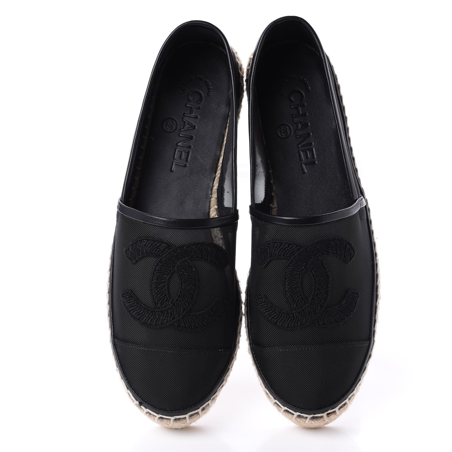 Chanel Mesh CC Espadrilles 37 Black 5 of 11