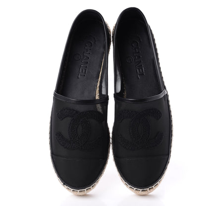 Chanel Mesh CC Espadrilles 37 Black 5 of 11