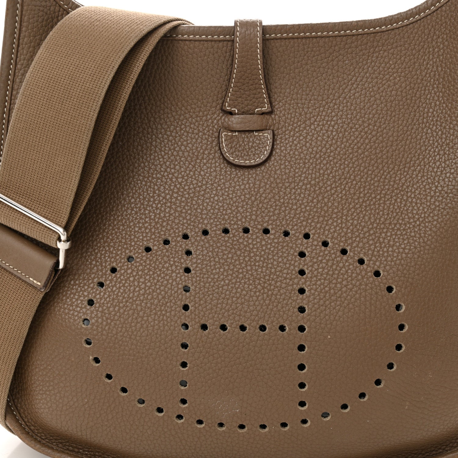 Hermes Taurillon Clemence EVELYNE III PM Etoupe 8 of 11