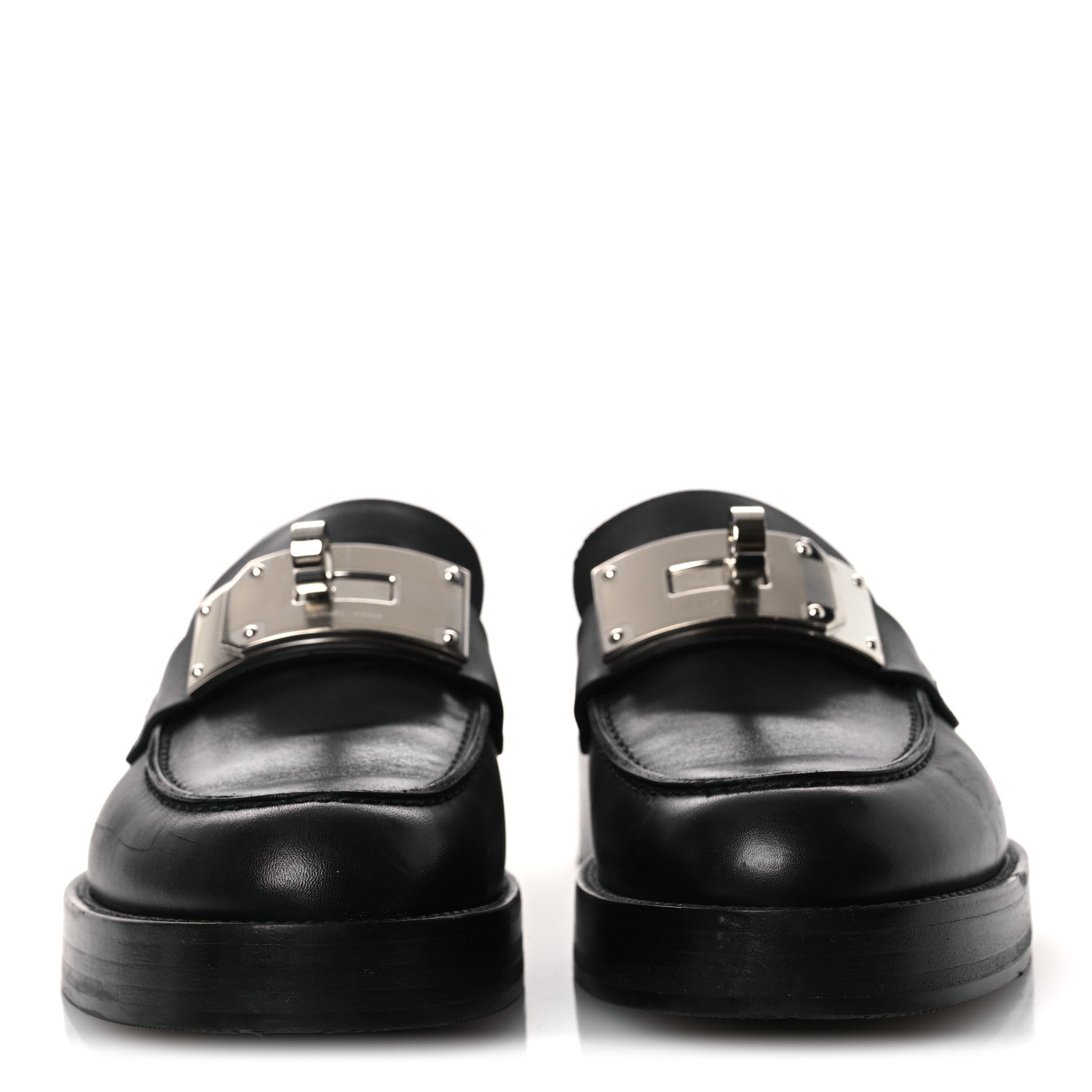 Hermes Calfskin Womens Hot Loafer 37 Black 3 of 13
