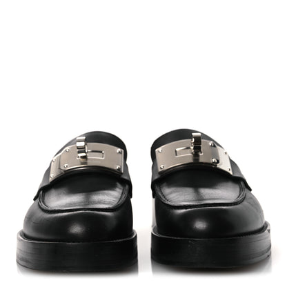 Hermes Calfskin Womens Hot Loafer 37 Black 3 of 13