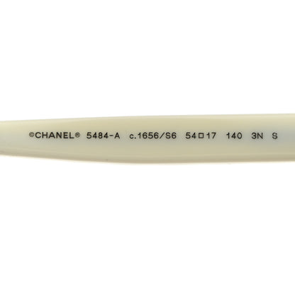 Chanel Acetate Quilted CC Square Sunglasses 5484-A White Black 6 of 7