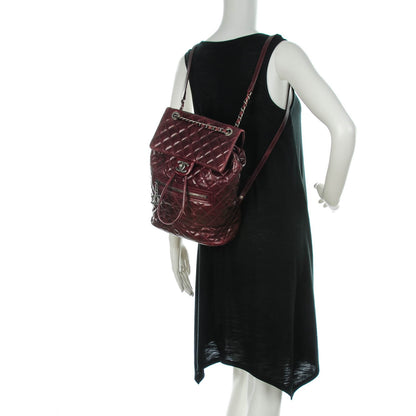 Chanel Calfskin Quilted Large Salzburg Backpack Burgundy 2 of 9