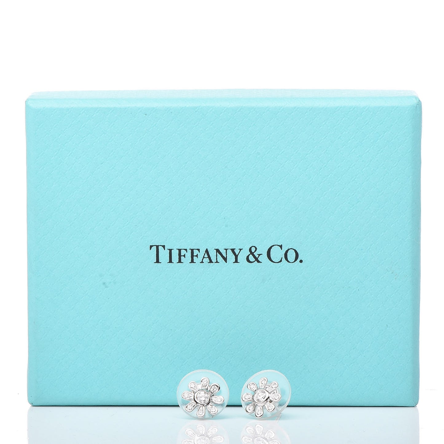 Platinum Diamond Daisy Earrings