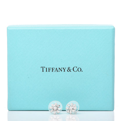 Tiffany Platinum Diamond Daisy Earrings 5 of 5