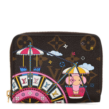 Louis Vuitton Monogram 2020 Christmas Animation Big Wheel Zippy Coin Purse Rose Ballerine 1 of 7