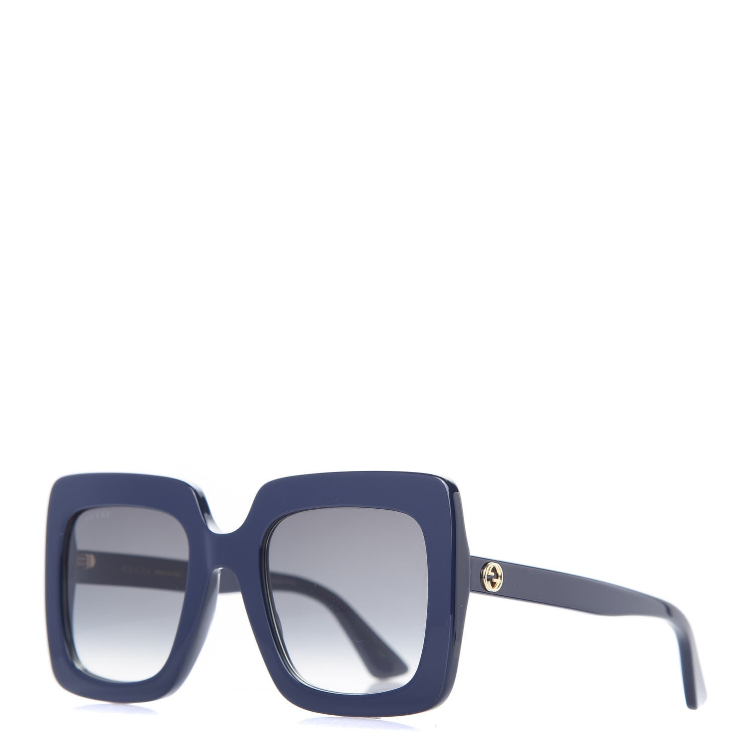 Gucci Acetate Oversize Sunglasses GG0328S Blue 1 of 8