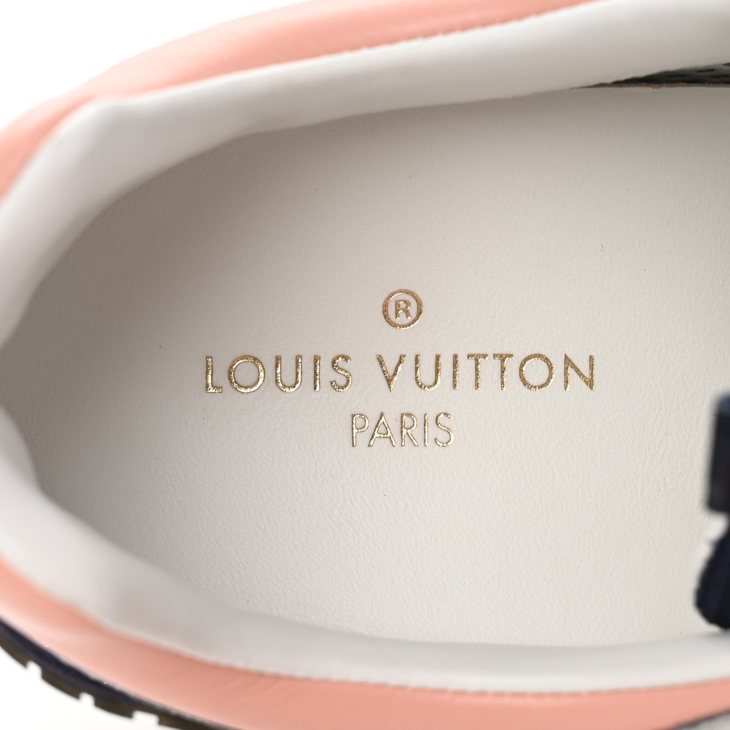 Louis Vuitton Suede Calfskin Run Away Sneakers 36.5 Blue Pink White 7 of 9