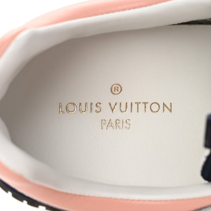 Louis Vuitton Suede Calfskin Run Away Sneakers 36.5 Blue Pink White 7 of 9