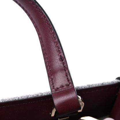 Jimmy Choo Felt Varenne Tote Marl Grey Burgundy 9 of 9
