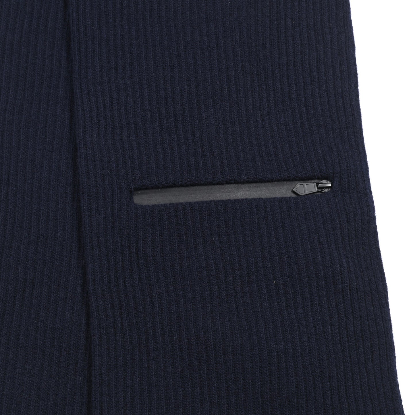 Wool Cashmere City Pocket Muffler Marine