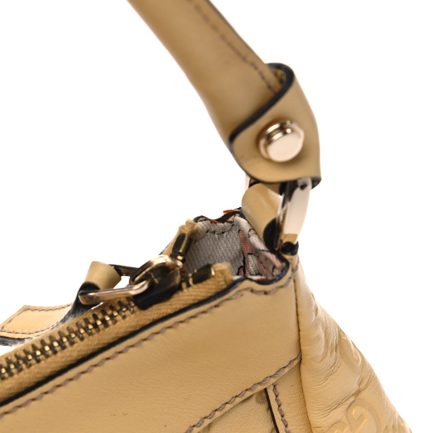 Guccissima Small D Gold Ring Shoulder Bag Yellow