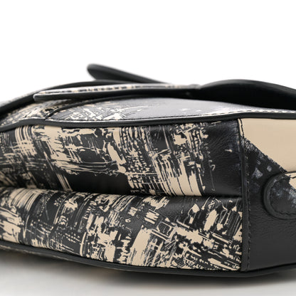 Christian Dior Calfskin New York Saddle Bag With Strap Black Multicolor 10 of 13