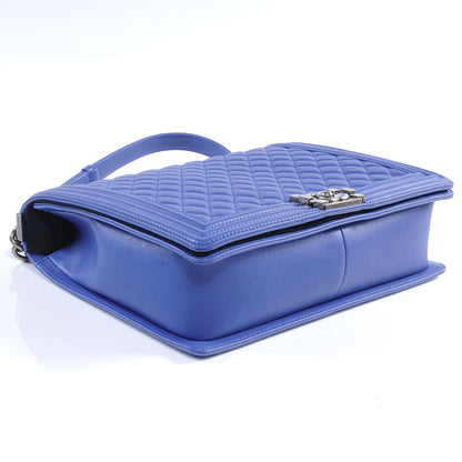 Chanel Calfskin Quilted Large Boy Flap Blue Fonce 4 of 8
