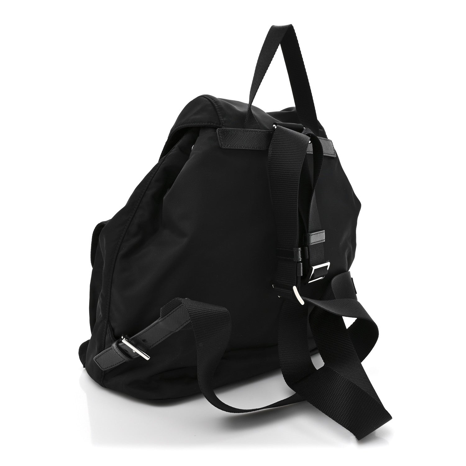 Prada Re-Nylon Vela Saffiano Medium Backpack Black 4 of 10