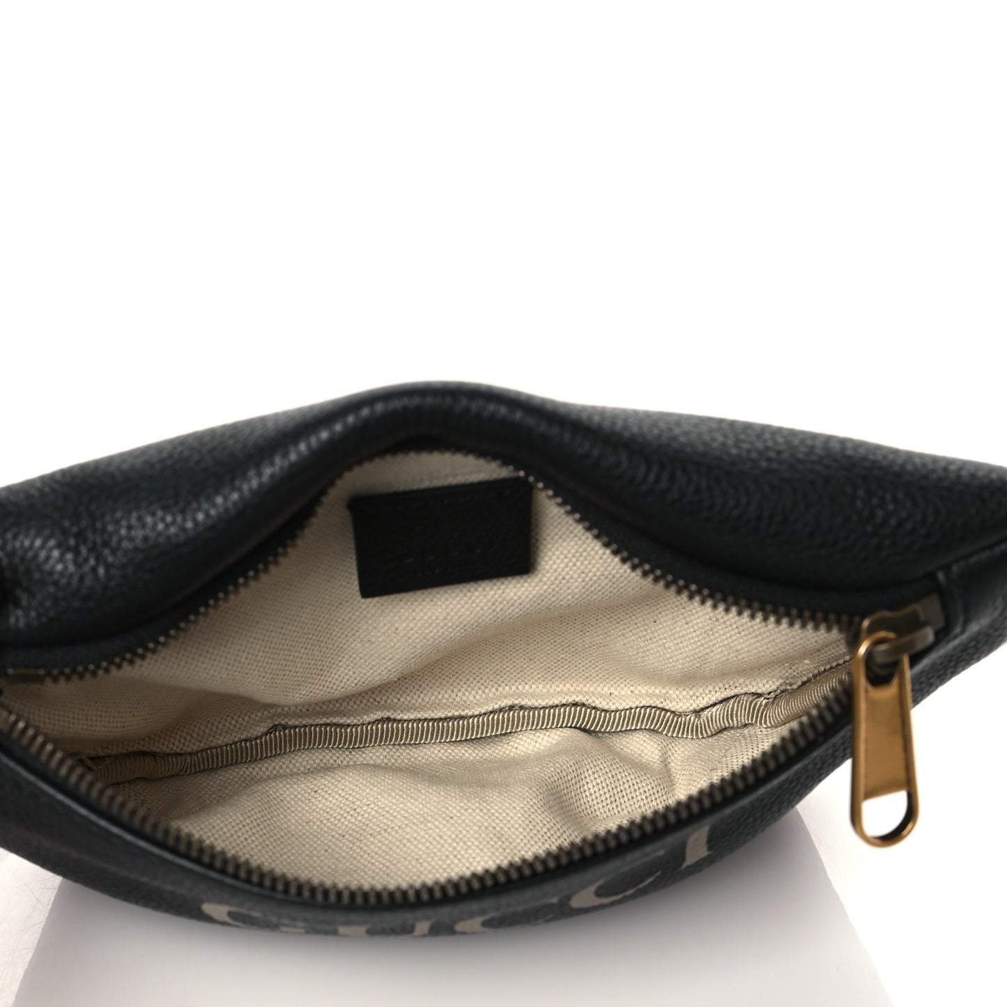 Grained Calfskin Small Logo Belt Bag Black