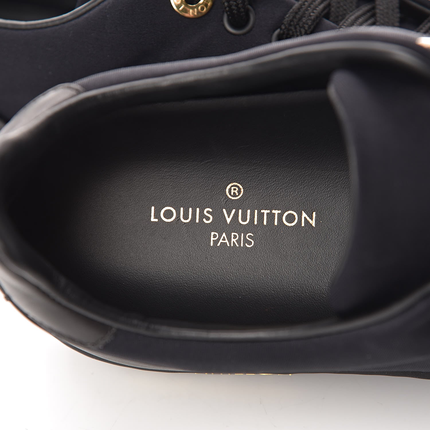 Louis Vuitton Nylon Calfskin Frontrow Sneakers 38.5 Navy Black 6 of 9