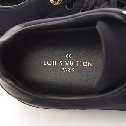Louis Vuitton Nylon Calfskin Frontrow Sneakers 38.5 Navy Black 6 of 9